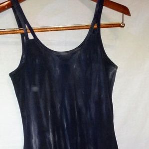 ATHLETA Yoga Dress XS Indigo Blue Shibori Tie-Dye  ~NEW